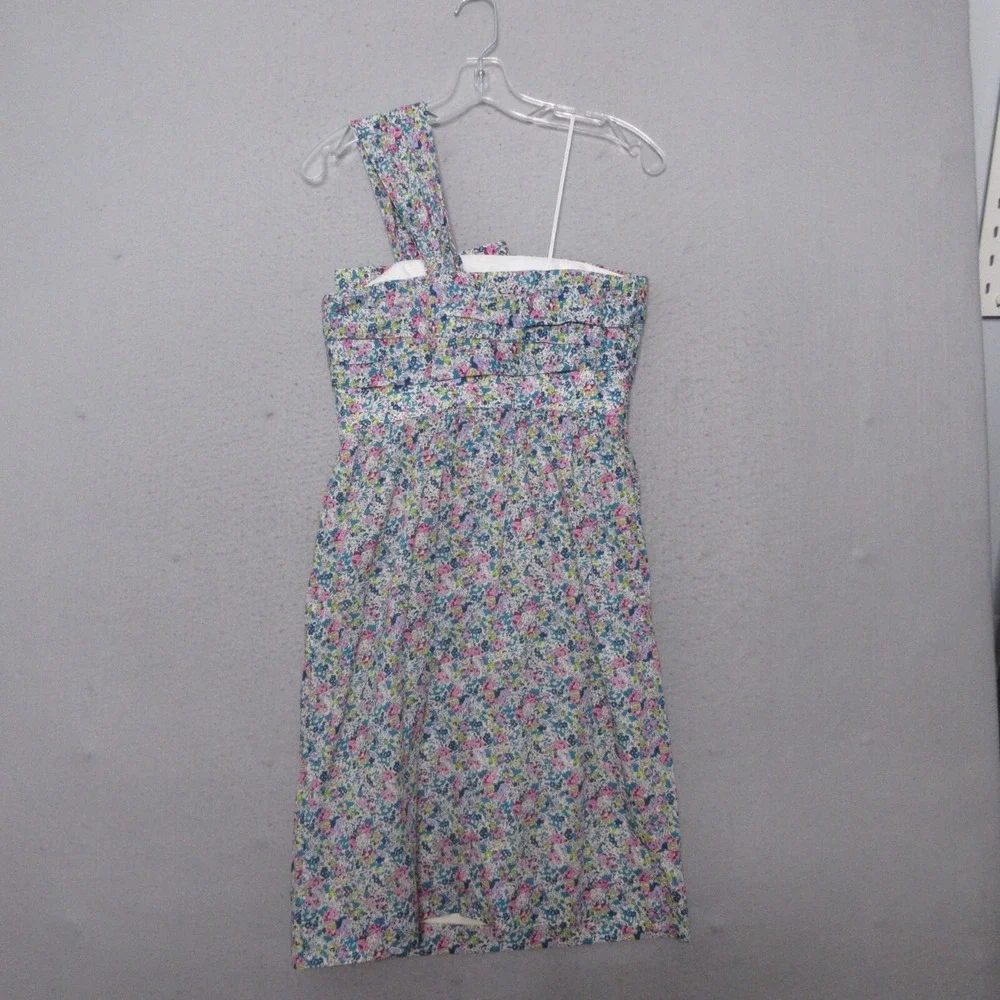 J Crew Liberty Fabric‎ Dress 2 Floral Claire-Aude One Shoulder Bow Sheath Garden
